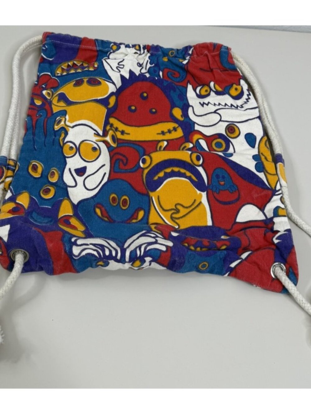 Dodo Bag Drawstring Kooky Bag Backpack Monsters 14x15" Canvas 100% Cotton NEW